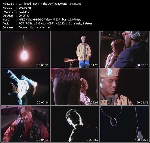 Ahmad video ”Back In The Day(Krazytoons Remix)” from dvd ”Krazytoons Remix VJ Tools Old School Classic Edition Vol.2” 