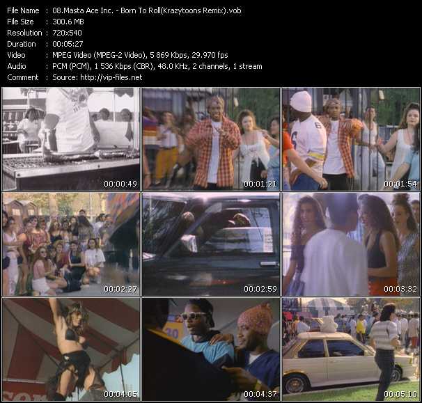 Masta Ace Inc. video ”Born To Roll(Krazytoons Remix)” from dvd ”Krazytoons Remix VJ Tools Old School Classic Edition Vol.4” 