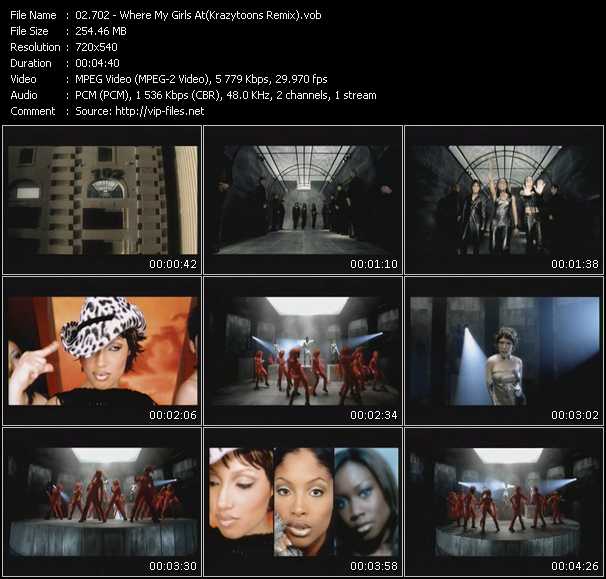 702 video ”Where My Girls At(Krazytoons Remix)” from dvd ”Krazytoons Remix VJ Tools Old School Classic Edition Vol.7” 