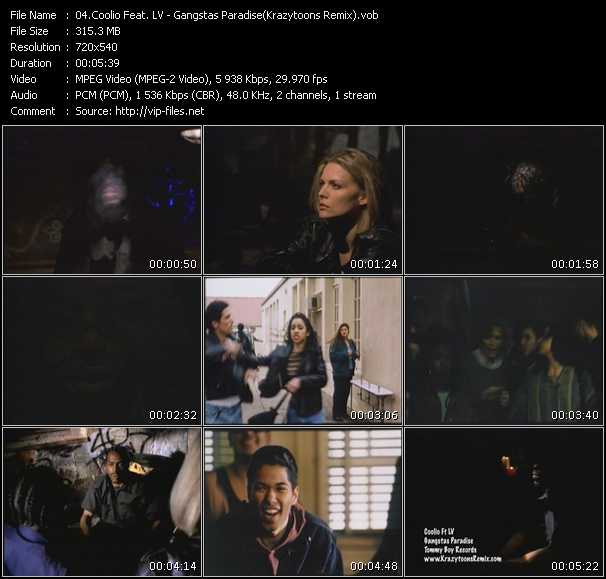 Coolio Feat. LV video ”Gangstas Paradise(Krazytoons Remix)” from dvd ”Krazytoons Remix VJ Tools Old School Classic Edition Vol.7” 