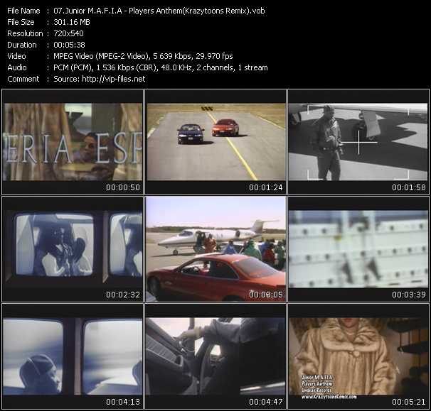 Junior M.A.F.I.A video ”Players Anthem(Krazytoons Remix)” from dvd ”Krazytoons Remix VJ Tools Old School Classic Edition Vol.7” 