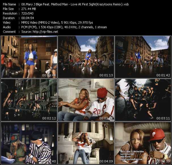 Mary J Blige Feat. Method Man video ”Love At First Sight(Krazytoons Remix)” from dvd ”Krazytoons Remix VJ Tools Old School Classic Edition Vol.7” 