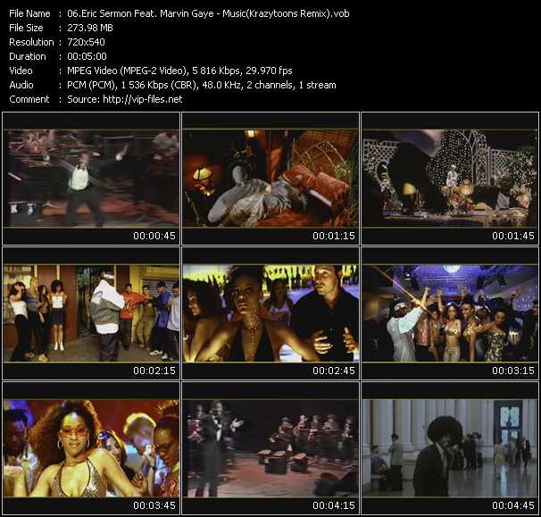 Eric Sermon Feat. Marvin Gaye video ”Music(Krazytoons Remix)” from dvd ”Krazytoons Remix VJ Tools Old School Classic Edition Vol.8” 
