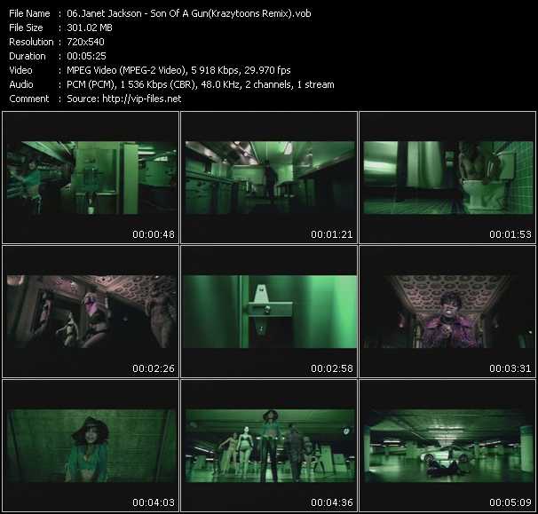 Janet Jackson video ”Son Of A Gun(Krazytoons Remix)” from dvd ”Krazytoons Remix VJ Tools Old School Classic Edition Vol.9” 