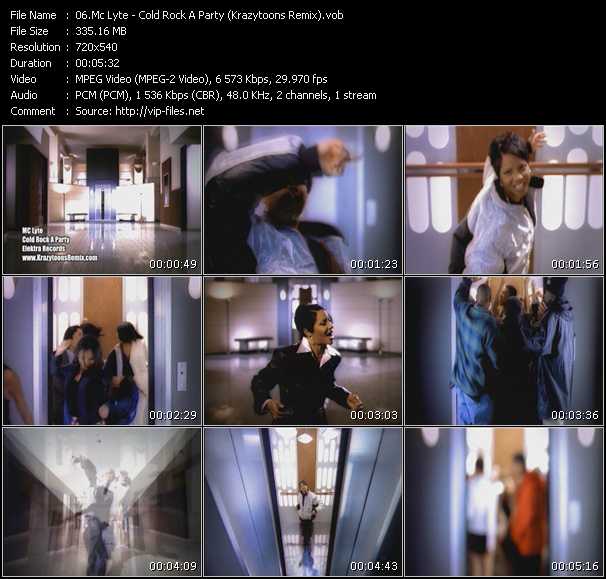 Mc Lyte video ”Cold Rock A Party (Krazytoons Remix)” from dvd ”Krazytoons Remix VJ Tools Old School Classic Edition Vol.12” 
