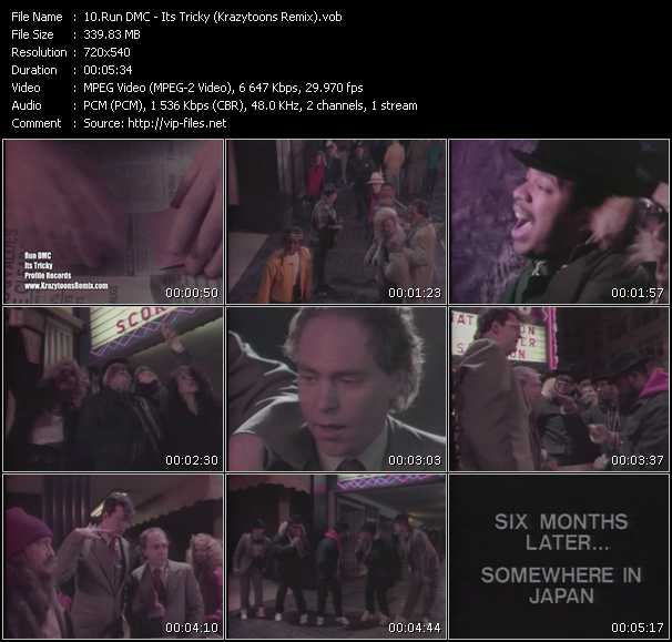 Run DMC video ”Its Tricky (Krazytoons Remix)” from dvd ”Krazytoons Remix VJ Tools Old School Classic Edition Vol.12” 