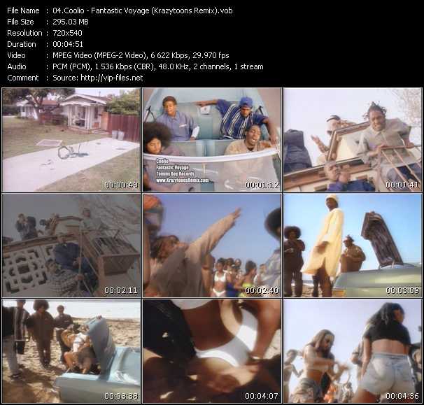 Coolio video ”Fantastic Voyage (Krazytoons Remix)” from dvd ”Krazytoons Remix VJ Tools Old School Classic Edition Vol.14” 