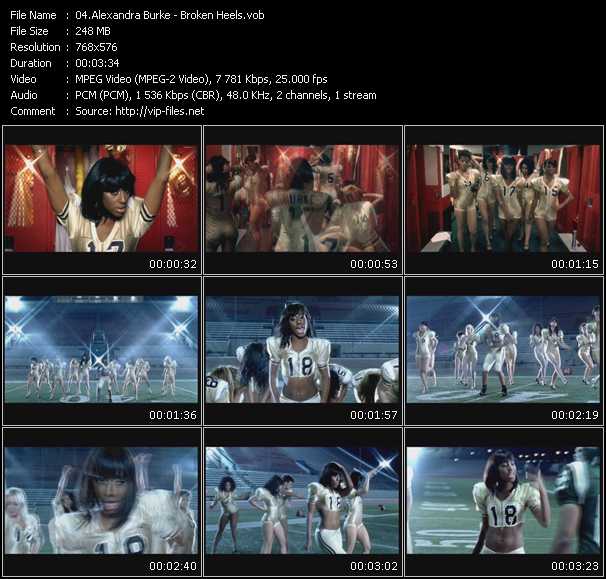 Alexandra Burke video ”Broken Heels” from dvd ”MixMash Urban February 2010” 