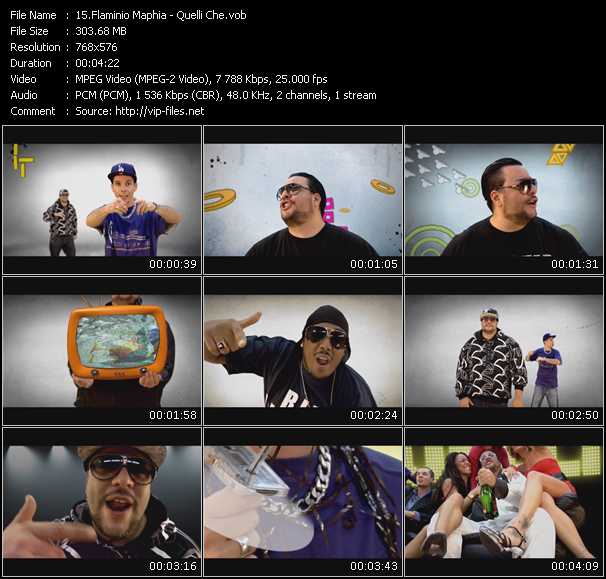Flaminio Maphia video ”Quelli Che” from dvd ”MixMash Urban February 2010” 