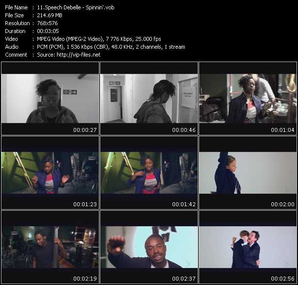 Speech Debelle video ”Spinnin'” from dvd ”MixMash Urban October 2009” 