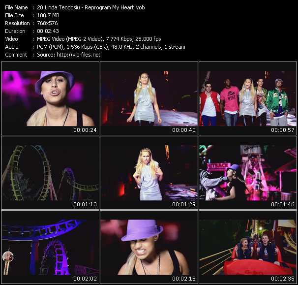 Linda Teodosiu video ”Reprogram My Heart” from dvd ”MixMash Urban October 2009” 