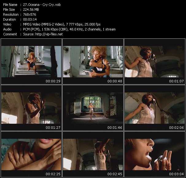Oceana video ”Cry Cry” from dvd ”MixMash Urban October 2009” 