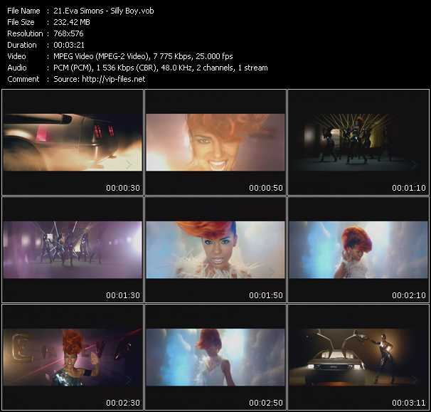 Eva Simons video ”Silly Boy” from dvd ”MixMash Urban November 2009” 