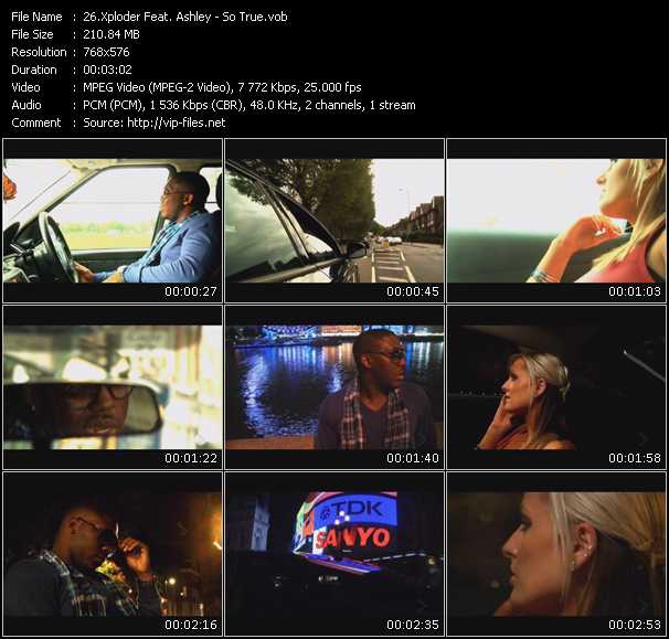 Xploder Feat. Ashley video ”So True” from dvd ”MixMash Urban November 2009” 