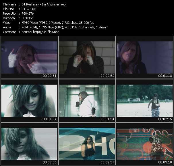Reshmay video ”I'm A Winner” from dvd ”MixMash Urban December 2009” 