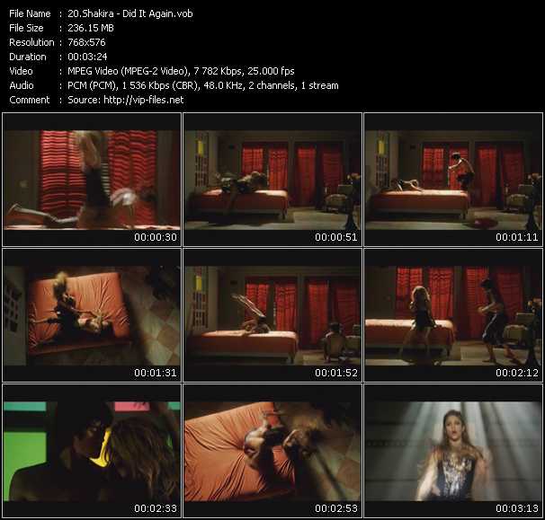 Shakira video ”Did It Again” from dvd ”MixMash Urban December 2009” 