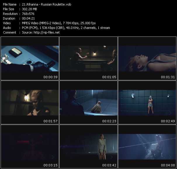 Rihanna video ”Russian Roulette” from dvd ”MixMash Urban December 2009” 