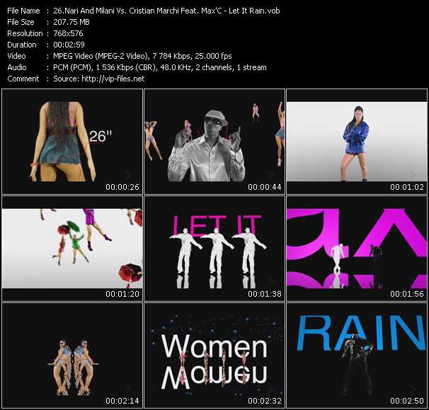 Nari And Milani Vs. Cristian Marchi Feat. Max'C video ”Let It Rain” from dvd ”MixMash Urban December 2009” 
