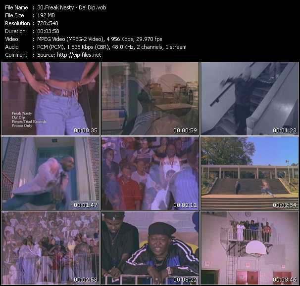 Freak Nasty video ”Da' Dip” from dvd ”Promo Only Hot Video Classics Best Of 1997 Vol.2” 