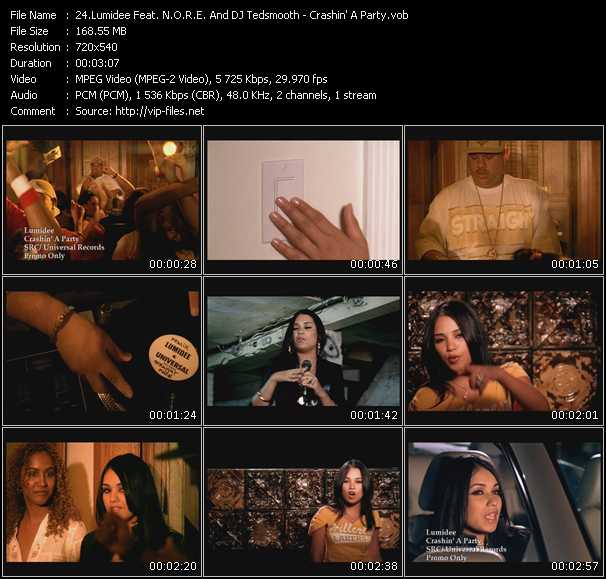 Lumidee Feat. N.O.R.E. And DJ Tedsmooth video ”Crashin' A Party” from dvd ”Promo Only Canada Hot Video January 2004” 