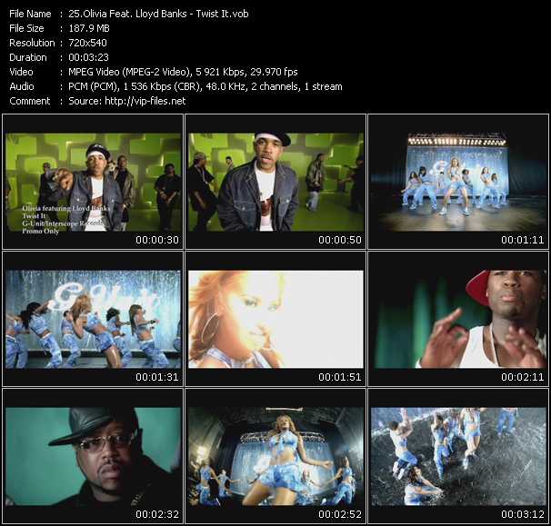 Olivia Feat. Lloyd Banks video ”Twist It” from dvd ”Promo Only Canada Hot Video September 2005” 