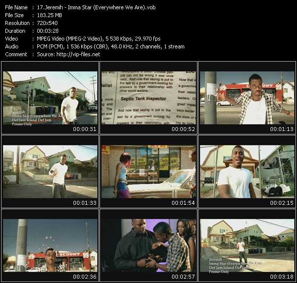 Jeremih video ”Imma Star (Everywhere We Are)” from dvd ”Promo Only Canada Hot Video November 2009” 
