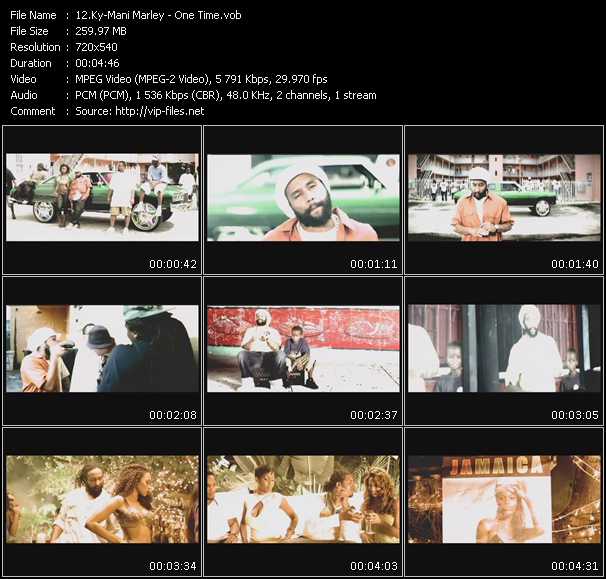 Ky-Mani Marley video ”One Time” from dvd ”Promo Only Express Video January 2008 Week 4” 