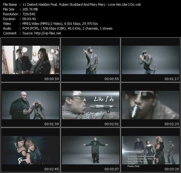 Deitrick Haddon Feat. Ruben Studdard And Mary Mary video ”Love Him Like I Do” from dvd ”Promo Only Express Video January 2008 Week 5” 