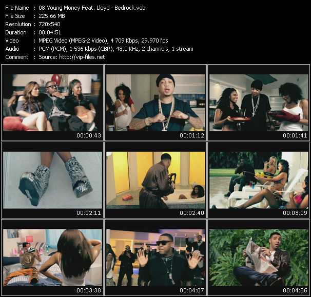 Young Money Feat. Lloyd video ”Bedrock” from dvd ”Promo Only Express Video January 2010 Week 2” 