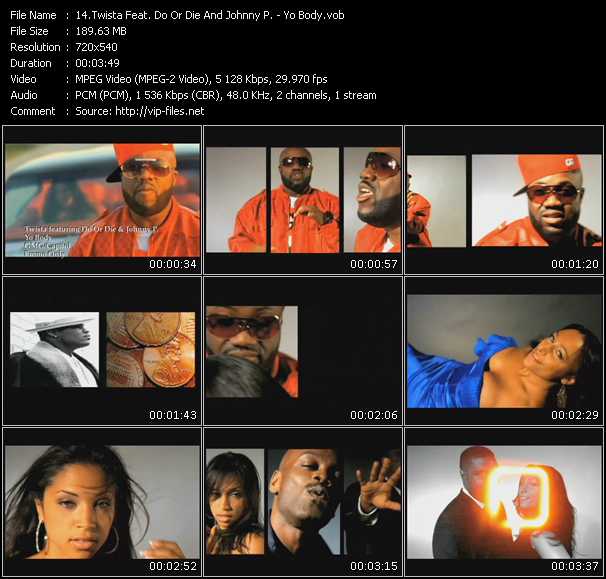 Twista Feat. Do Or Die And Johnny P. video ”Yo Body” from dvd ”Promo Only Express Video January 2010 Week 3” 