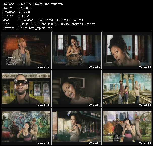 D.E.Y. video ”Give You The World” from dvd ”Promo Only Express Video February 2008 Week 4” 