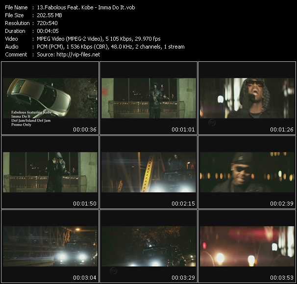 Fabolous Feat. Kobe video ”Imma Do It” from dvd ”Promo Only Express Video February 2010 Week 1” 
