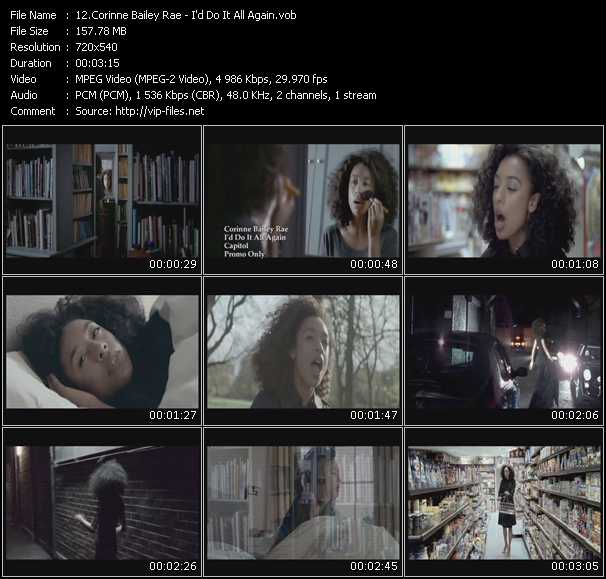 Corinne Bailey Rae video ”I'd Do It All Again” from dvd ”Express Video February 2010 Week 4” 
