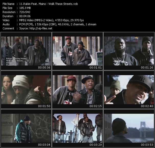 Rakim Feat. Maino video ”Walk These Streets” from dvd ”Express Video March 2010 Week 1” 