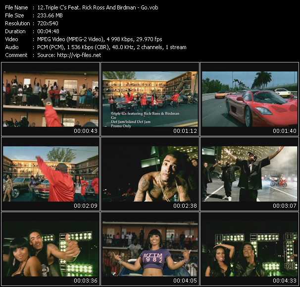 Triple C's Feat. Rick Ross And Birdman video ”Go” from dvd ”Promo Only Express Video November 2009 Week 2” 