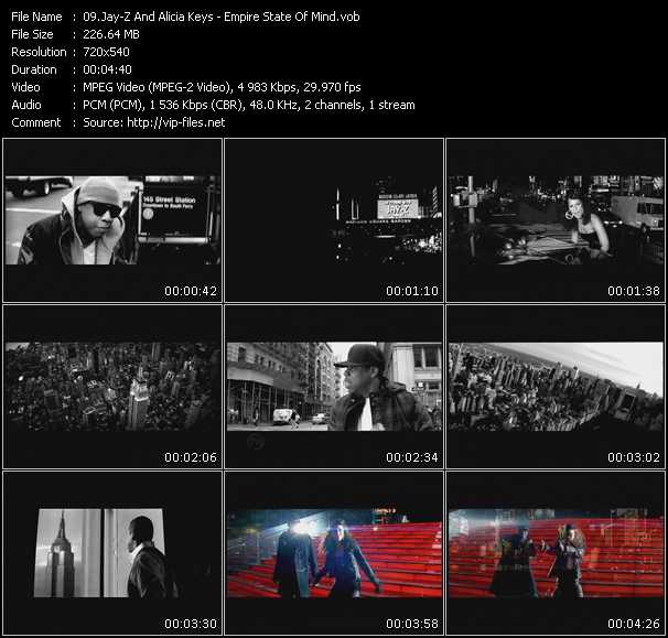 Jay-Z And Alicia Keys video ”Empire State Of Mind” from dvd ”Promo Only Express Video November 2009 Week 3” 