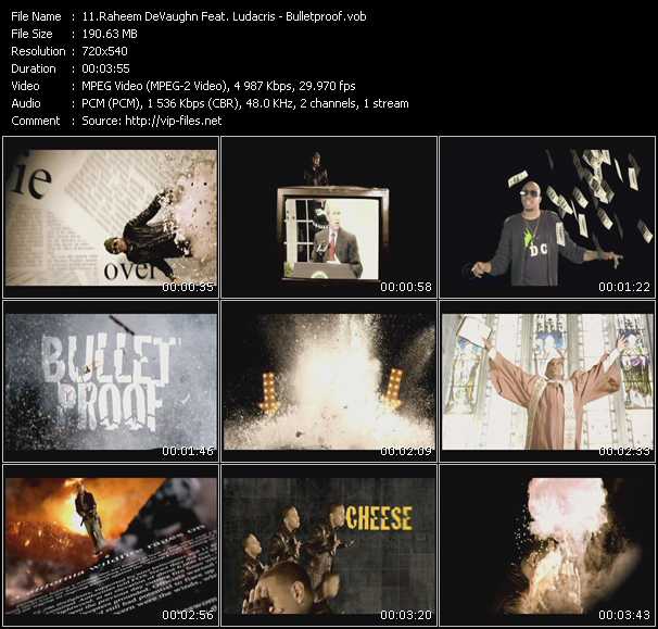 Raheem DeVaughn Feat. Ludacris video ”Bulletproof” from dvd ”Promo Only Express Video November 2009 Week 3” 
