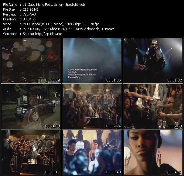 Gucci Mane Feat. Usher video ”Spotlight” from dvd ”Promo Only Express Video December 2009 Week 1” 
