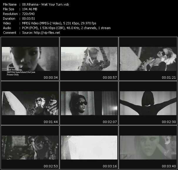 Rihanna video ”Wait Your Turn” from dvd ”Promo Only Express Video December 2009 Week 2” 
