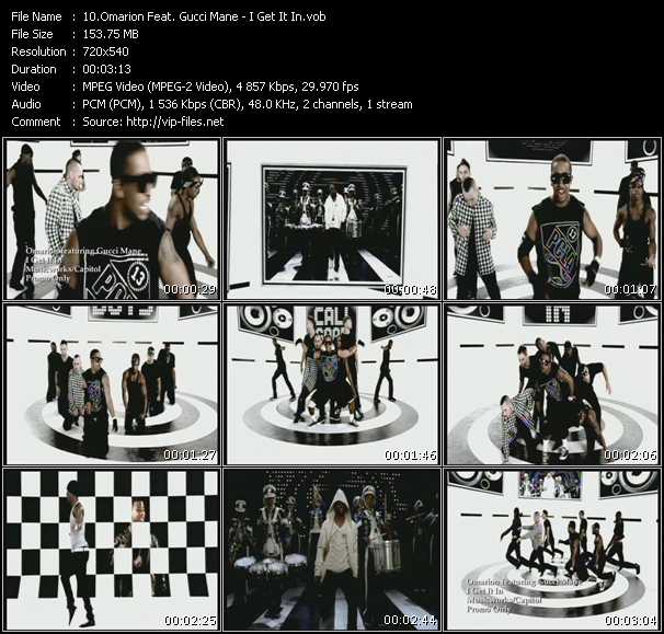 Omarion Feat. Gucci Mane video ”I Get It In” from dvd ”Promo Only Express Video December 2009 Week 2” 