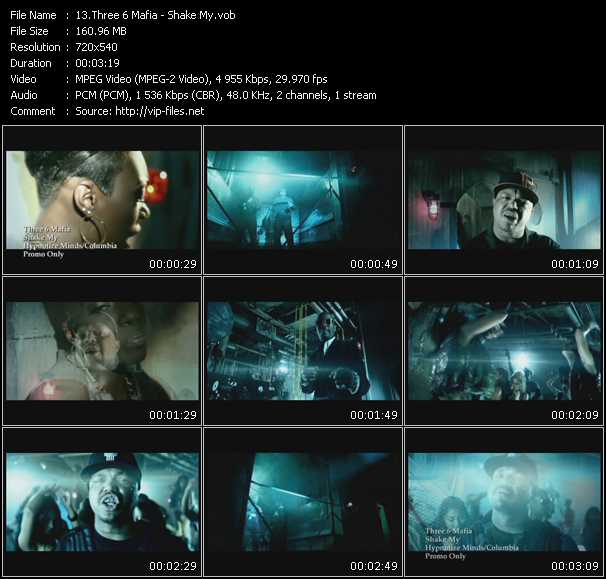 Three 6 Mafia video ”Shake My” from dvd ”Promo Only Express Video October 2009 Week 4” 