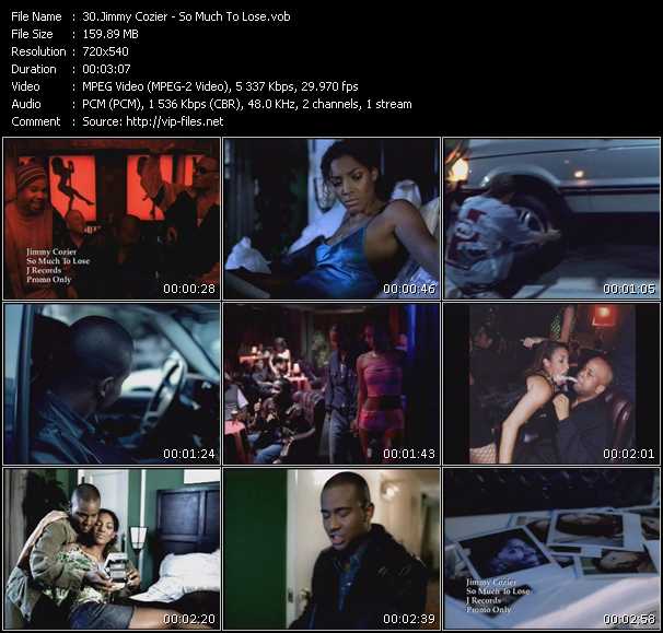 Jimmy Cozier video ”So Much To Lose” from dvd ”Promo Only Hot Video January 2002” 