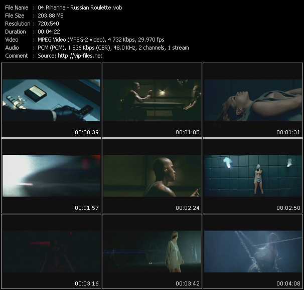 Rihanna video ”Russian Roulette” from dvd ”Promo Only Hot Video January 2010” 