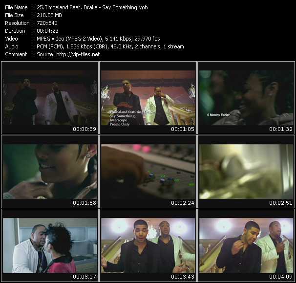 Timbaland Feat. Drake video ”Say Something” from dvd ”Promo Only Hot Video February 2010” 