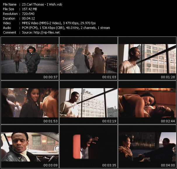 Carl Thomas video ”I Wish” from dvd ”Promo Only Hot Video June 2000” 
