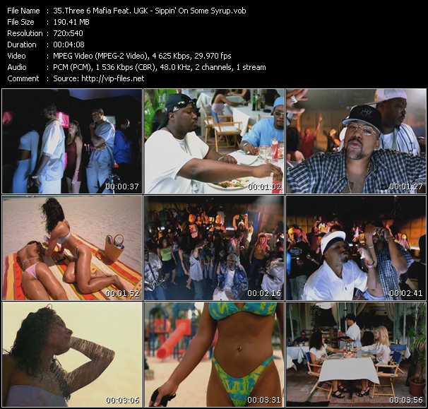 Three 6 Mafia Feat. UGK video ”Sippin' On Some Syrup” from dvd ”Promo Only Hot Video June 2000” 