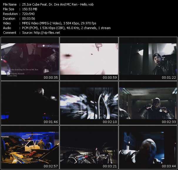 Ice Cube Feat. Dr. Dre And MC Ren video ”Hello” from dvd ”Promo Only Hot Video July 2000” 