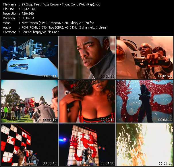 Sisqo Feat. Foxy Brown video ”Thong Song (With Rap)” from dvd ”Promo Only Hot Video July 2000” 