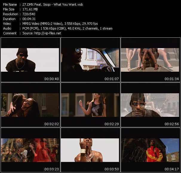 DMX Feat. Sisqo video ”What You Want” from dvd ”Promo Only Hot Video August 2000” 