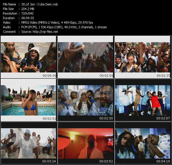 Lil' Jon video ”I Like Dem” from dvd ”Promo Only Hot Video August 2000” 